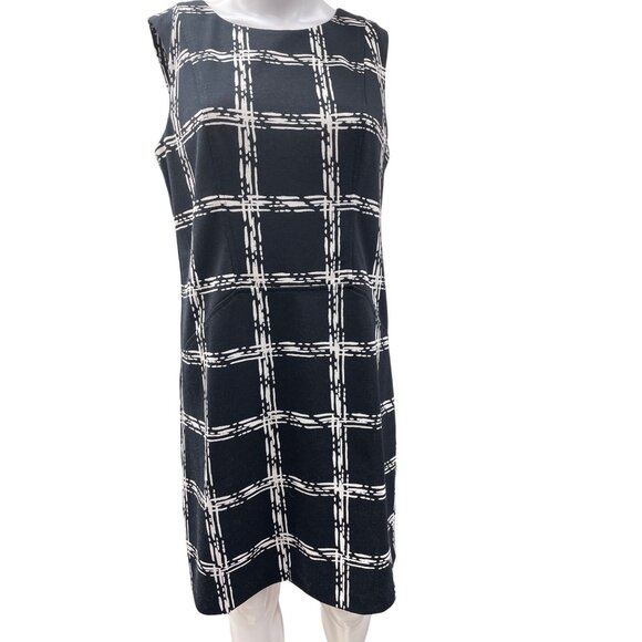 Vince Camuto Dresses & Skirts - Vince Camuto Black and White Checked Sheath Dress Size 8 SKU 1121